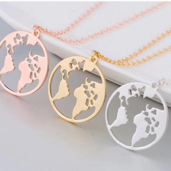๐ 3 / $20 ๐ โ๏ธ World map necklace ๐ - Picture 7 of 8